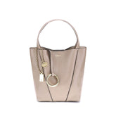 Beige Calf Leather Bos Taurus Shoulder Bag